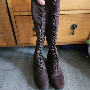 Knee high chocolate brown boots